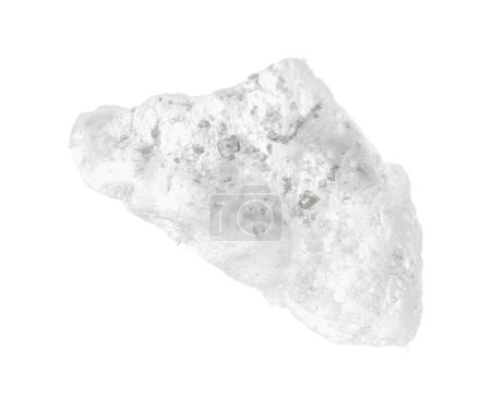 Crystal of natural sea salt isolated on white
