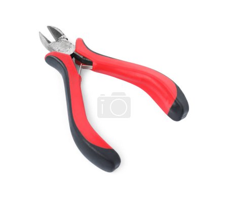 Photo for New side cutting pliers isolated on white - Royalty Free Image
