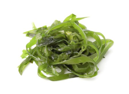 Pile of tasty seaweed salad isolated on white