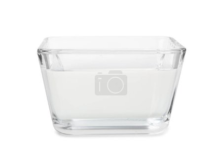 Foto de Vinagre en tazón de vidrio aislado en blanco - Imagen libre de derechos