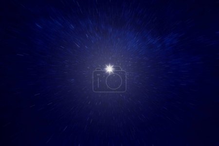 Shiny stars in celestial cosmos, motion blur effect