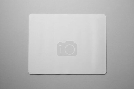 Photo for One mouse pad on grey background, top view. Space for text - Royalty Free Image