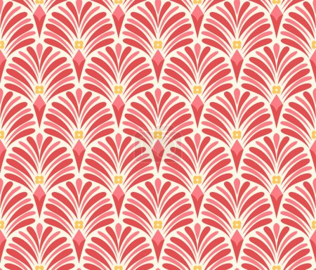 Illustration for Modern cute art deco seamless pattern. Trendy abstract texture. Vector geometric background. - Royalty Free Image