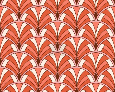 Illustration for Modern cute art deco seamless pattern. Trendy abstract texture. Vector geometric background. - Royalty Free Image