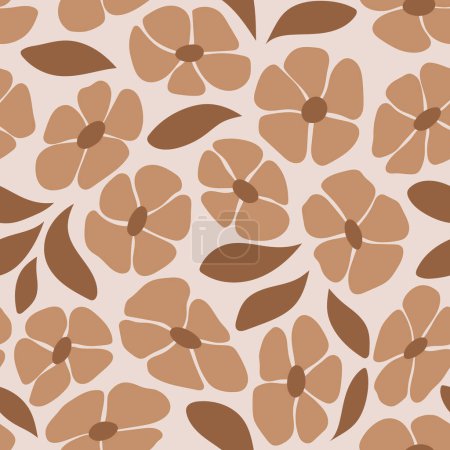 Illustration for Trendy flowers seamless pattern. Small vector floral background illustration. Spring floral texture for fabric, fashion print and wallpaper. - Royalty Free Image