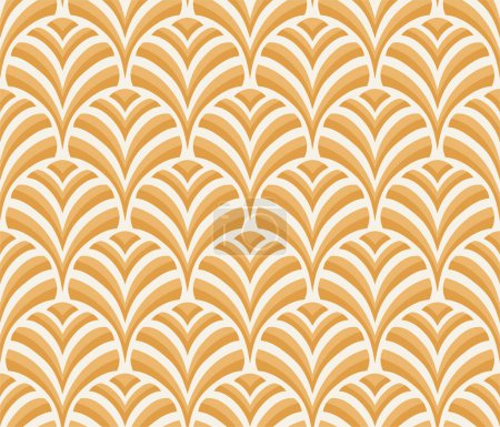 Illustration for Modern floral art deco pattern. Seamless abstract botanic background. Vector illustration. - Royalty Free Image