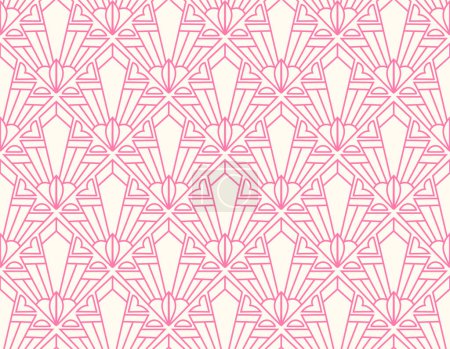 Illustration for Elegant art nouveau seamless pattern. Abstract minimalist background. Geometric art deco texture. - Royalty Free Image