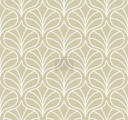 Illustration for Abstract victorian seamless pattern. Vector art deco background. Geometric illustration. - Royalty Free Image