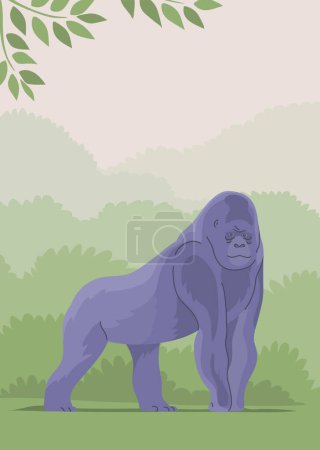 Großer Affengorilla vor dem Hintergrund der Tierwelt