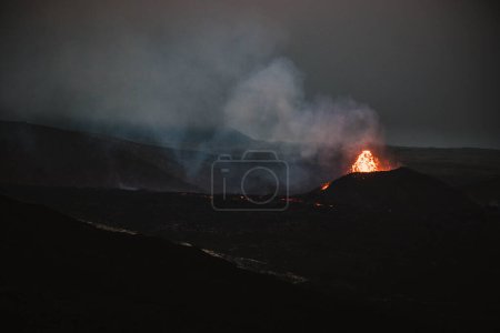 Photo for Hiking to the Fagradalsfjall volcano in Reykjavik Iceland - Royalty Free Image