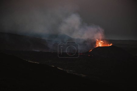 Photo for Hiking to the Fagradalsfjall volcano in Reykjavik Iceland - Royalty Free Image
