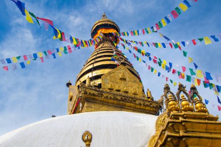 Photo for Swoyambhunath Temple in Kathmandu, Nepal Pilgrimage for Buddhists - Royalty Free Image