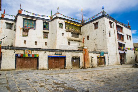 Photo for Lo Manthang, Upper Mustang, Nepal - July 22, 2023 : The Royal Palace of the former forbidden Kingdom of Lo - Royalty Free Image