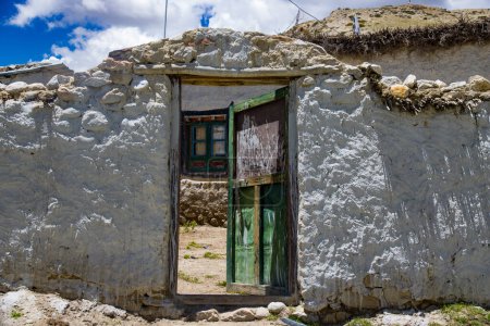 Traditional and Colorful Tibetan Doors and Windows in Lo Manthang of Upper Mustang in Nepal