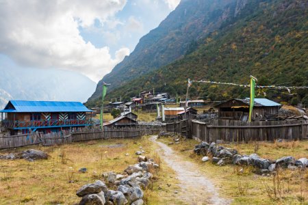 Schöne Phaley Foley Dorfgemeinschaft in der Himalaya-Landschaft von Ghunsa, Kanchenjunga, Taplejung, Nepal