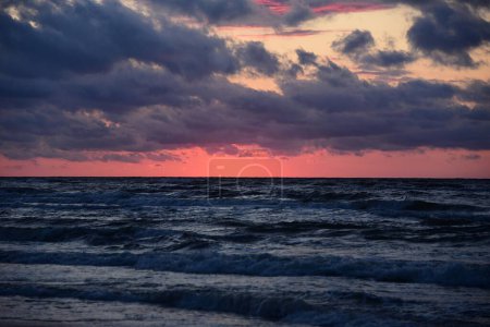 Coucher de soleil sur la mer Baltique
