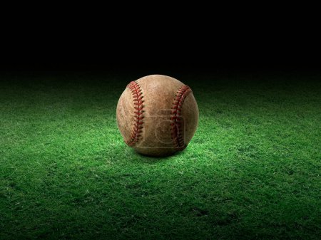 Photo for Close-up baseball on the infield, sport concept - Royalty Free Image