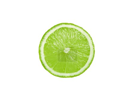 Slice of Fresh Lemon Isolated on White Background