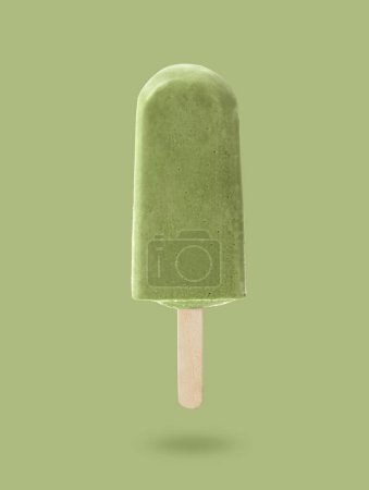 Photo for Ice cream on green background - Royalty Free Image