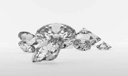 Téléchargez les photos : Diamant éblouissant sur fond blanc - en image libre de droit