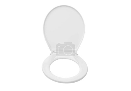 Weißer Deckel für Toilettensitz isoliert auf weißem Hintergrund