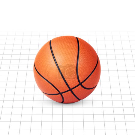 Photo for Basketball. On white background graphic lines - Royalty Free Image