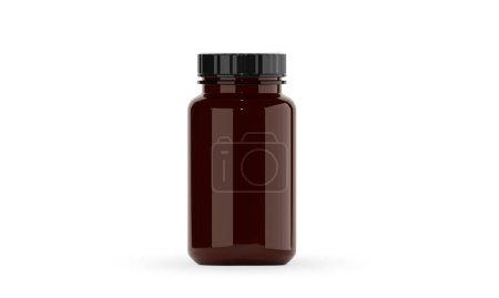 Flacon de supplément en verre brun vide pour la médecine