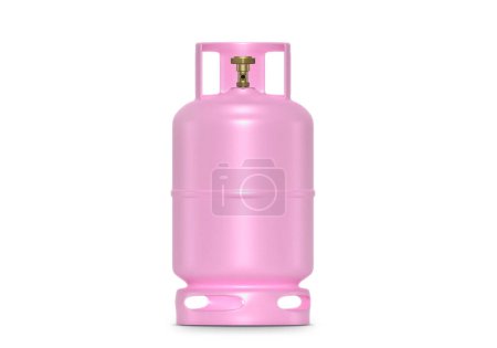 tanques de gas rosa aislados sobre fondo blanco