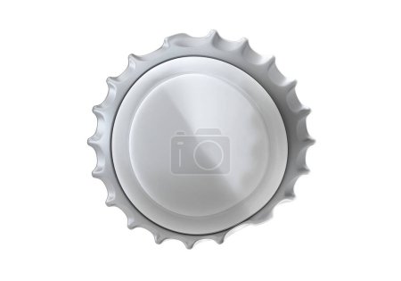 Bottle cap open and isolated on white background