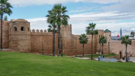 Photo for View of the fortress walls of the Kasbah Oudaya in Rabat, Morocco. - Royalty Free Image