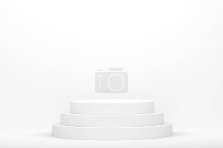 Photo for Abstract scene or podium for product showcase on monochrome background. 3d render of scene for product presentation or showing cosmetic product on stage, pedestal or platform - Royalty Free Image