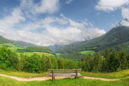 Photo for Beautiful view of meadow near Jenner mount in Berchtesgaden National Park, Upper Bavarian Alps, Germany, Europe. Clipping path of sky - Royalty Free Image