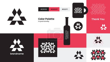 Carta Un diseño de logotipo y paquete de identidad de marca, plantilla Stylescape