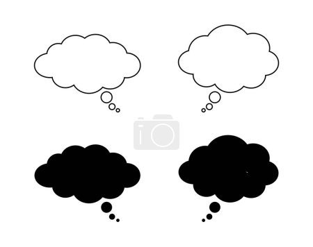 Illustration for Speech bubble icon set isolated vector illustration on white background. - Royalty Free Image