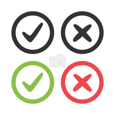 Illustration for Do's and Don'ts icon isolated vector illustration on white background. - Royalty Free Image