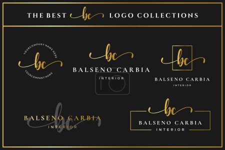 Foto de Lujo inicial carta BC B monograma logotipo de belleza, moda, colección de plantillas de diseño boutique - Imagen libre de derechos