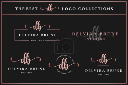 Foto de Lujo inicial carta DB D monograma logotipo de belleza, moda, colección de plantillas de diseño boutique - Imagen libre de derechos