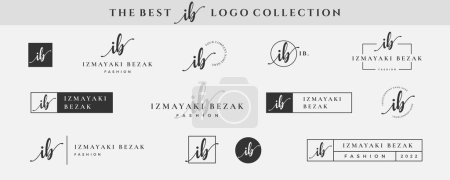 Foto de Letra simple inicial IB I logo monograma en negro para la belleza, la moda, la colección de diseño de fotografía - Imagen libre de derechos