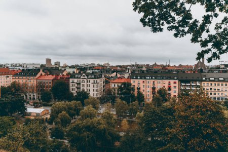 Foto de Overlloking los edificios de Estocolmo en un día jalá - Imagen libre de derechos