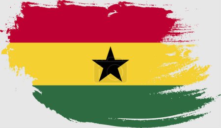 grunge flag of Ghana