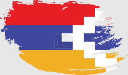 Illustration for Grunge flag of nagorno karabakh republic - Royalty Free Image