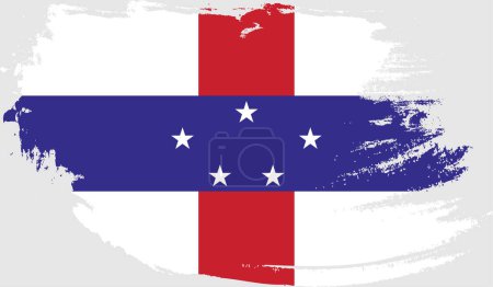 Illustration for Grunge flag of netherlands antilles - Royalty Free Image