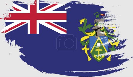 Ilustración de Bandera grunge de las islas Pitcairn - Imagen libre de derechos