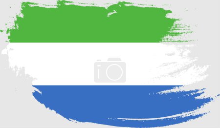 Grunge flag of Sierra Leone