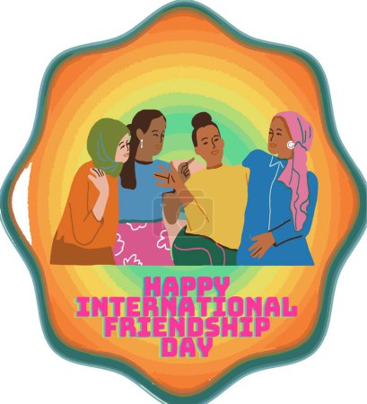 Photo for Happy International Friendship Days. Abstract vector illustration design - Royalty Free Image