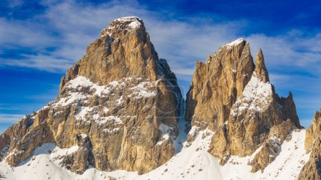 Photo for Aerial view of the sunrise dolomites moutains - Royalty Free Image
