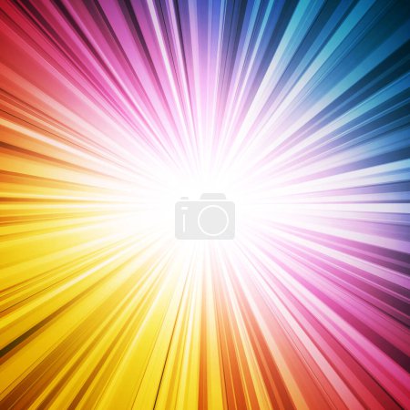 Ilustración de Abstract rainbow light background - Imagen libre de derechos
