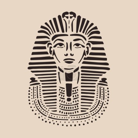 Illustration for Pharaoh, King Of Egypt design illustration - Royalty Free Image