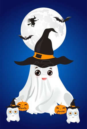 Téléchargez les photos : Composition drôle avec fantôme pour Halloween - en image libre de droit