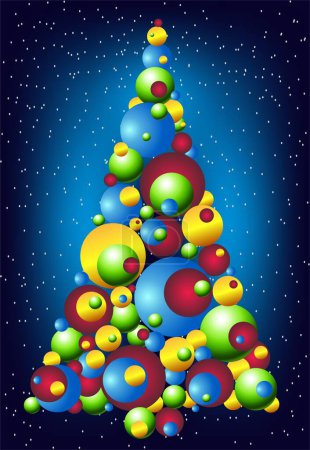 Téléchargez les photos : Composition avec arbre de Noël coloré pour Noël - en image libre de droit